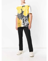 T-shirt à col rond à fleurs blanc Calvin Klein 205W39nyc
