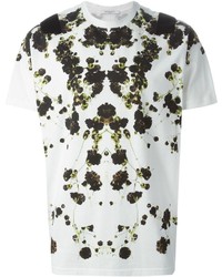 T-shirt à col rond à fleurs blanc Givenchy