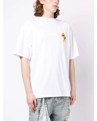 T-shirt à col rond à fleurs blanc Musium Div.