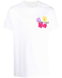 T-shirt à col rond à fleurs blanc Maharishi