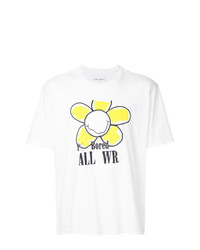 T-shirt à col rond à fleurs blanc Our Legacy