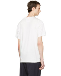 T-shirt à col rond à fleurs blanc Paul Smith