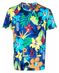 T-shirt à col rond à fleurs bleu marine Polo Ralph Lauren