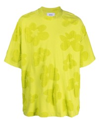 T-shirt à col rond à fleurs chartreuse Bonsai