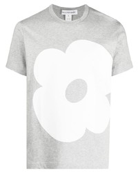 T-shirt à col rond à fleurs gris Comme Des Garcons SHIRT