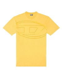 T-shirt à col rond à fleurs jaune Diesel