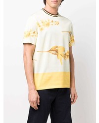 T-shirt à col rond à fleurs jaune Paul Smith