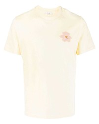 T-shirt à col rond à fleurs jaune Sandro