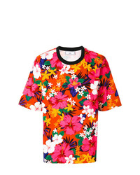T-shirt à col rond à fleurs multicolore AMI Alexandre Mattiussi