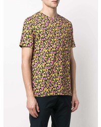 T-shirt à col rond à fleurs multicolore Paul Smith