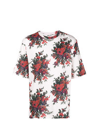 T-shirt à col rond à fleurs multicolore McQ Alexander McQueen