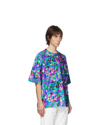 T-shirt à col rond à fleurs multicolore Dries Van Noten