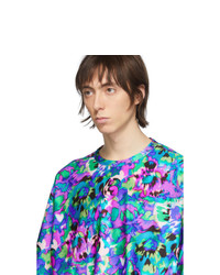 T-shirt à col rond à fleurs multicolore Dries Van Noten