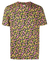 T-shirt à col rond à fleurs multicolore Paul Smith