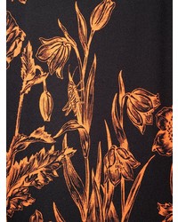 T-shirt à col rond à fleurs noir Salvatore Ferragamo