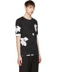 T-shirt à col rond à fleurs noir 3.1 Phillip Lim