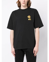 T-shirt à col rond à fleurs noir Musium Div.