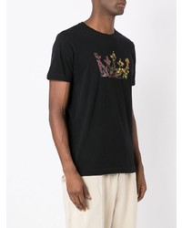 T-shirt à col rond à fleurs noir OSKLEN