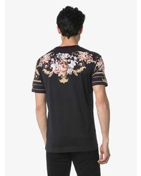 T-shirt à col rond à fleurs noir Dolce & Gabbana