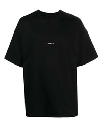T-shirt à col rond à fleurs noir Oamc