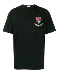 T-shirt à col rond à fleurs noir Palm Angels