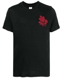 T-shirt à col rond à fleurs noir rag & bone