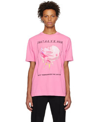 T-shirt à col rond à fleurs rose 1017 Alyx 9Sm
