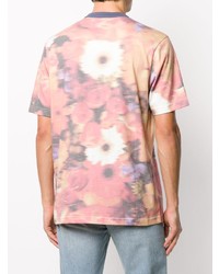 T-shirt à col rond à fleurs rose Palace