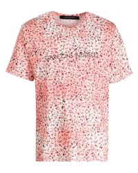 T-shirt à col rond à fleurs rose Garcons Infideles