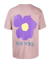 T-shirt à col rond à fleurs rose Awake NY