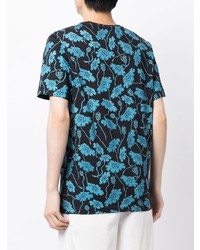 T-shirt à col rond à fleurs turquoise PS Paul Smith