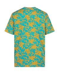 T-shirt à col rond à fleurs turquoise Supreme