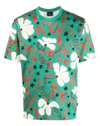 T-shirt à col rond à fleurs vert menthe PS Paul Smith