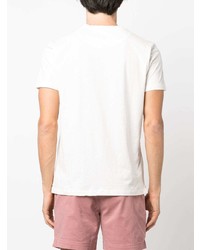 T-shirt à col rond à motif zigzag blanc Orlebar Brown