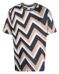 T-shirt à col rond à motif zigzag multicolore Paul Smith