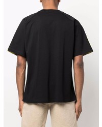 T-shirt à col rond à motif zigzag noir Iceberg