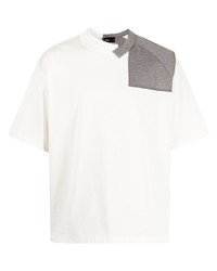 T-shirt à col rond à patchwork blanc Kolor