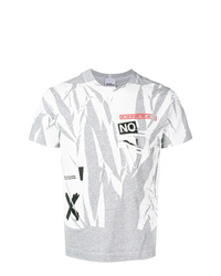 T-shirt à col rond à patchwork gris Tigran Avetysian