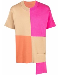 T-shirt à col rond à patchwork multicolore Jacquemus