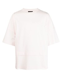 T-shirt à col rond à patchwork rose Simone Rocha