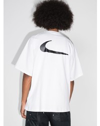 T-shirt à col rond á pois blanc et noir Nike