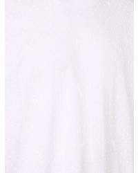 T-shirt à col rond á pois blanc Fendi