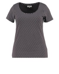 T-shirt à col rond á pois gris foncé Zalando Essentials