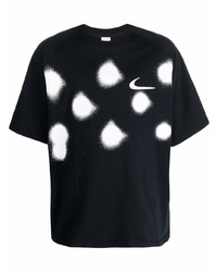 T-shirt à col rond á pois noir et blanc Nike X Off-White