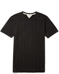 T-shirt à col rond á pois noir et blanc rag & bone