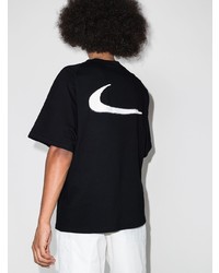 T-shirt à col rond á pois noir et blanc Nike