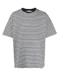 T-shirt à col rond à rayures horizontales blanc et bleu marine Closed