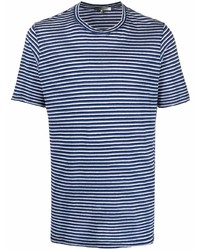 T-shirt à col rond à rayures horizontales blanc et bleu marine Isabel Marant