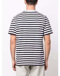 T-shirt à col rond à rayures horizontales blanc et bleu marine Carhartt WIP