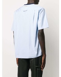 T-shirt à col rond à rayures horizontales blanc et bleu marine Marni